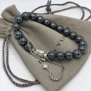 David Yurman Hematite Beaded Adjustable Bracetel